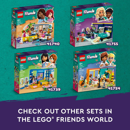 LEGO Friends Liann's Room 41739, Art-Themed Bedroom Playset with Liann & Autumn Mini-Dolls, Collectible Toy for Girls and Boys 6 Plus Years Old
