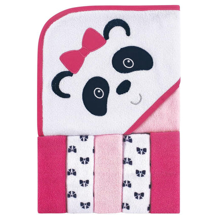 Luvable Friends Hooded Towel and 5 Washcloths, Gir