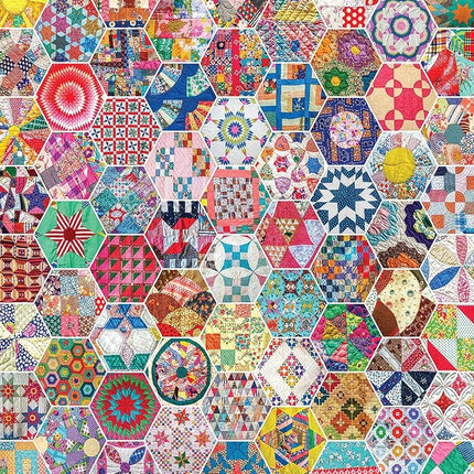 Springbok Puzzles - Crazy Quilts - 500 Piece Jigsaw Puzzle - Large 18 Inches by 23.5 Inches Puzzle - Made in USA - Unique Cut Interlocking Pieces