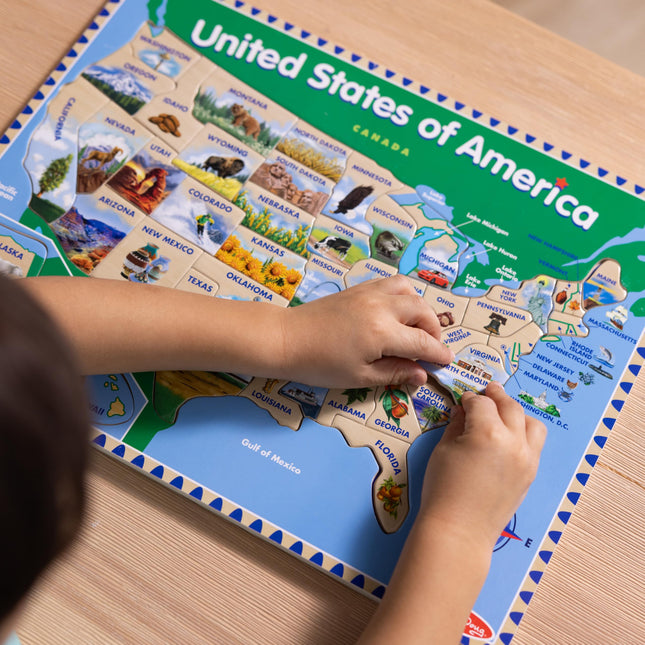 Melissa & Doug USA Map Wooden Puzzle (45 pcs)