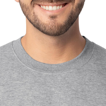 Fruit of the Loom Men's Eversoft Fleece Crewneck Sweatshirts, Moisture Wicking & Breathable, Sizes S-4x, Grey Heather, 3XL