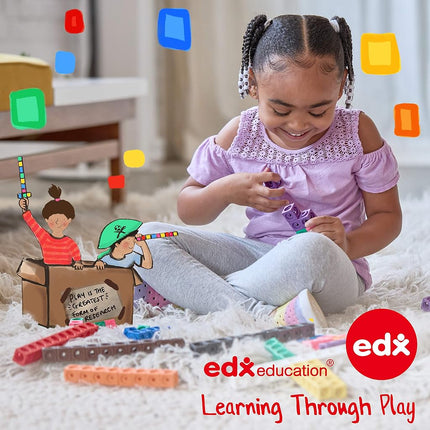 edxeducation Double-Sided Geoboard Set, Set of 6 with Rubber Bands