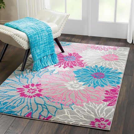 Nourison PSN17 Passion Area Rug, 3'9" x5'9, Grey