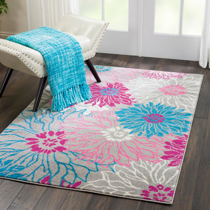 Nourison PSN17 Passion Area Rug, 3'9" x5'9, Grey