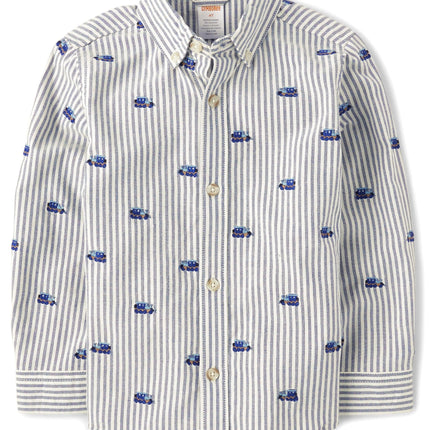 Gymboree Boys' and Toddler Long Sleeve Button Up S