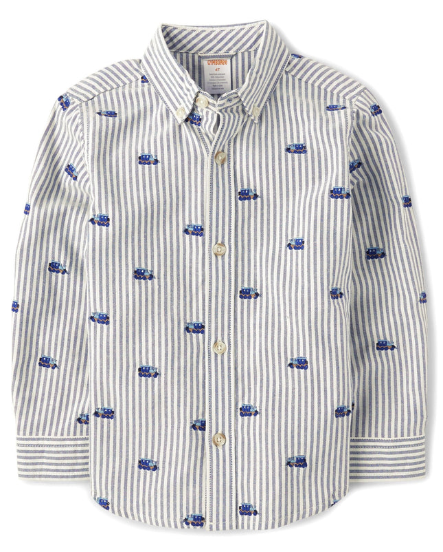 Gymboree Boys' and Toddler Long Sleeve Button Up S