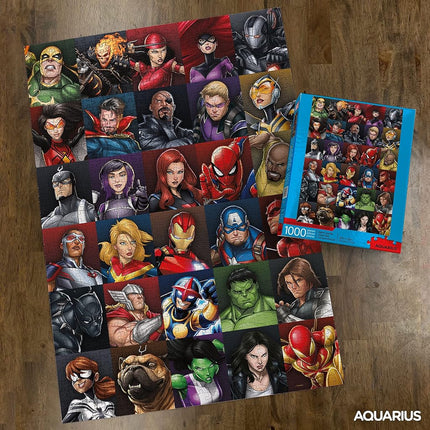 AQUARIUS Marvel Heroes Collage 1,000 pc Puzzle
