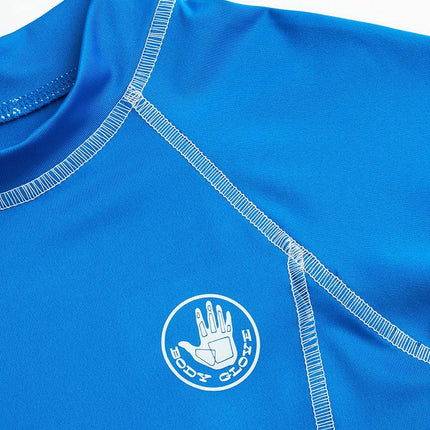 Camiseta de natación para niño Body Glove - UPF 50+ de secado rápido, protección solar, manga corta, para niños, ropa de baño (tallas: 5-14), manga corta, azul real, 5