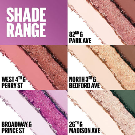 Maybelline Shadow Blocks Shadow Blocks Eyeshadow Palette, Stacked Eye Shadow Trio, North 3rd & Bedford Ave, 0.08 oz