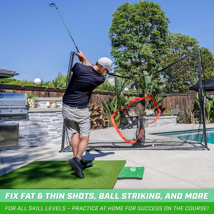 GoSports Swing SPOT Alfombrilla de entrenamiento de impacto de golf, muestra la trayectoria del palo en el impacto para detectar y corregir golpes de slice, hook y más