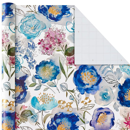 Hallmark Birthday Wrapping Paper Rolls for Graduation, Wedding, Baby Shower, Bridal Shower - Floral, White and Gold & Polka Dot Gift Wrap Paper (Set of 6 Assorted Rolls: 180 sq. ft. TTL.)