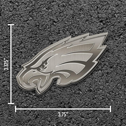 Rico Industries NFL Philadelphia Eagles Antique Auto Emblem Antique Nickel Auto Emblem for Car/Truck/SUV