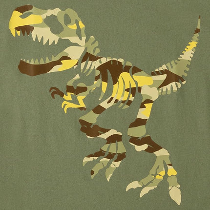 The Children's Place Boys' Short Sleeve Graphic T-Shirt 2-Pack, Camo Dino/Robo Dino Head/Dino 3-Pack, XX-Large