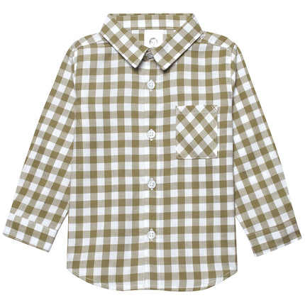Gerber Baby and Toddler Boys Long Sleeve Button Up
