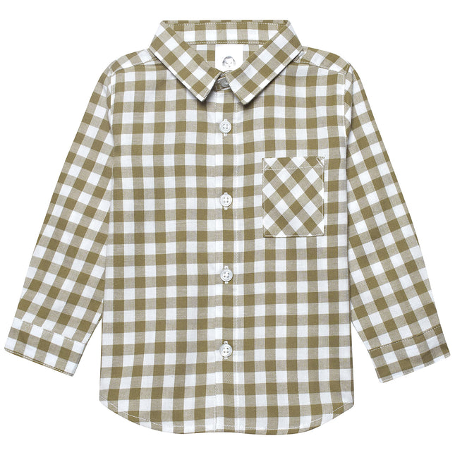 Gerber Baby and Toddler Boys Long Sleeve Button Up