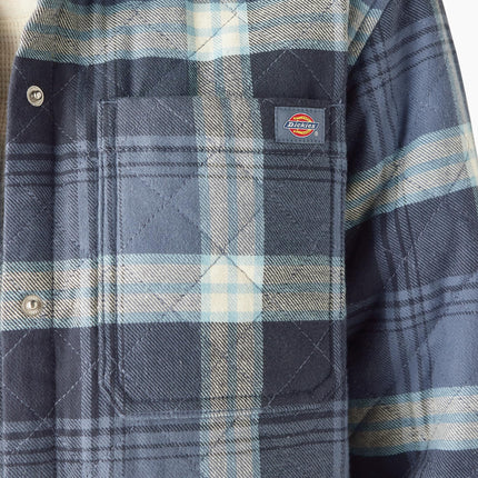 Camisa Chaqueta con Capucha de Franela para Mujer Dickies, Índigo Retro, Pequeña