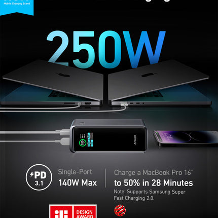 Anker Prime 27,650mAh Power Bank (250W) and 100W Charging Base