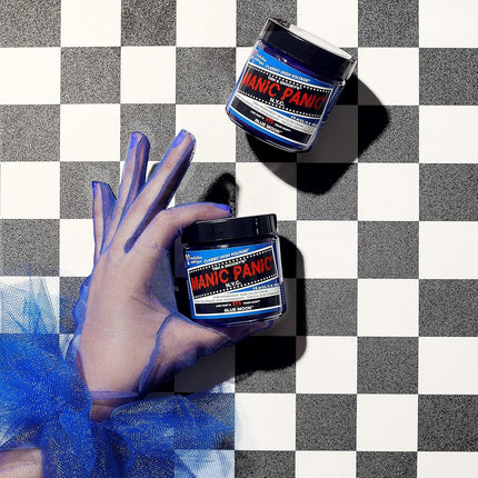 MANIC PANIC Classic Blue Moon Semi Permanent Hair Color - Neon Cool Blue Hair Dye for Women & Men That Lasts 4-6 Weeks - Vegan, Ammonia & Cruelty-Free - Create & Mix Custom Shades (4oz / 3pk)