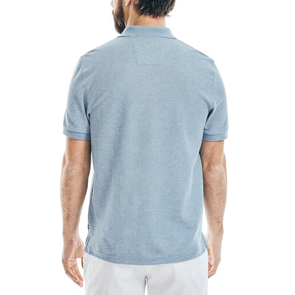 Nautica Men's Classic Short-Sleeve Solid Polo Shirt, Deep Anchor HEA, Medium