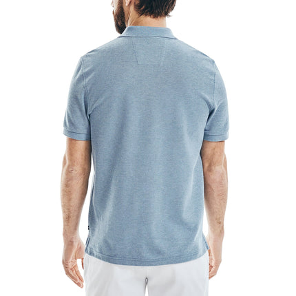 Nautica Men's Classic Short-Sleeve Solid Polo Shirt, Deep Anchor HEA, Medium
