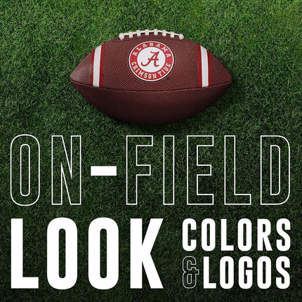 Franklin Sports Alabama Crimson Tide Kids NCAA Youth Football - Official College Team Football with Team Logos - Junior Size Football