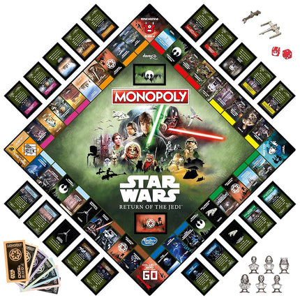 Monopoly Hasbro Gaming : Star Wars of The Jedi Board Game for 2-6 Players, Inspired by of The Jedi Movie, Game for Families and Kids Ages 8+ (Amazon Exclusive)