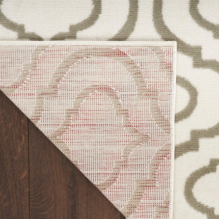 Nourison Jubilant Contemporary Ivory Green 5'3" x 7'3" Area Rug, Easy Cleaning, Non Shedding, Bed Room, Living Room, Dining Room, Kitchen (5x7)