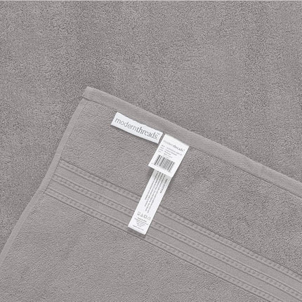 Modern Threads Artesia Damask 6-Piece 100% Combed Cotton Reversible Yarn Dyed Jacquard Towel Set Grey
