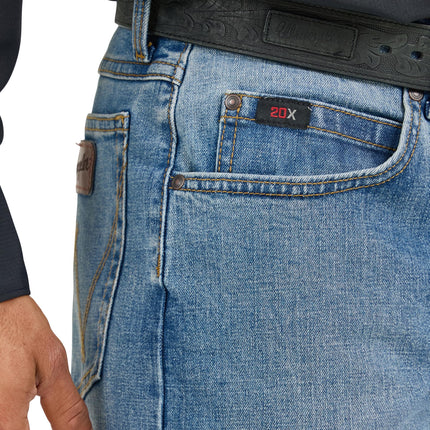 Wrangler Men's Big and Tall Big & Tall 20X Competition Active Flex Relaxed Fit Jean, Admiral Blue, 32X38