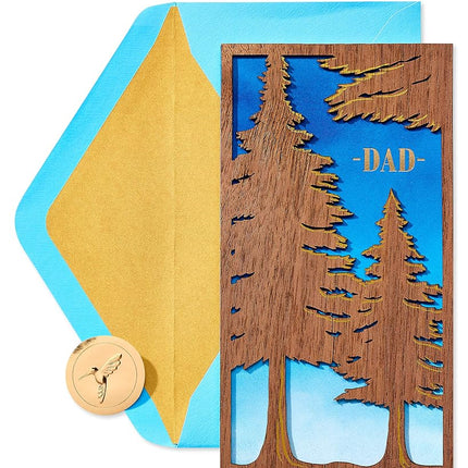 Papyrus Father's Day Card (Trees Lasercut Wood)