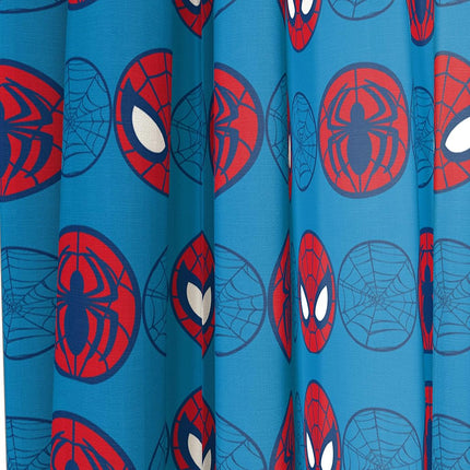 Jay Franco Marvel Super Hero Adventures Go Spidey Rideaux 160 cm - Belle Décoration de Chambre et Installation Facile, La Parure de Lit Présente Spiderman - Rideaux Comprenant 2 Embrasses, Ensemble 4 Pièces (Produit Officiel Marvel)