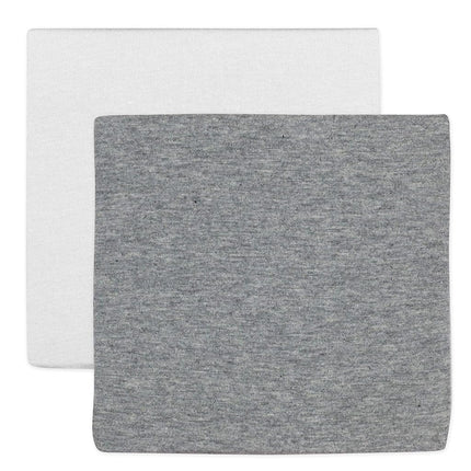 HonestBaby Baby Organic Cotton Changing Pad Covers (Set of Two) Winter Accessory, Gray Heather, One Size