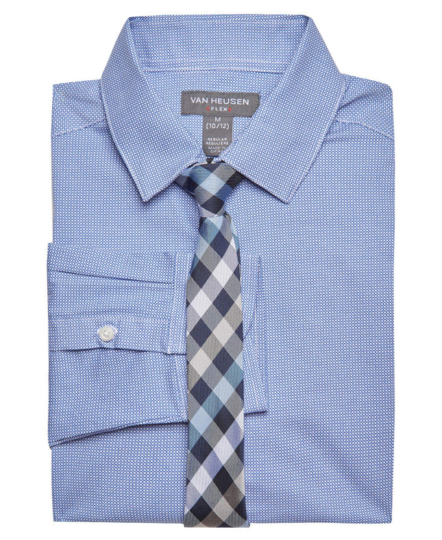 Van Heusen Boys' Big Long Sleeve Dress Shirt and Tie Set