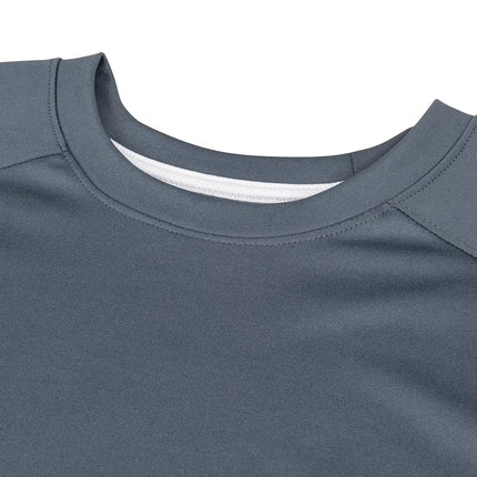 CHAMPRO Boys' BST65YGHWM Top Spin Lightweight Polyester Baseball Jersey, Graphite,White, Youth-M