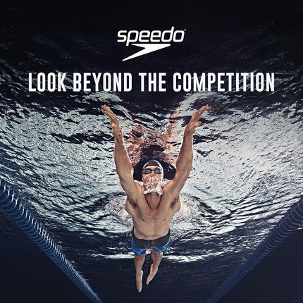 Speedo Unisex-Adult Swim Goggles Speed Socket 2.0, Black/Silver Mirrored