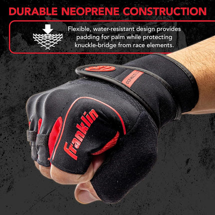Guantes Franklin Sports Spartan Race Multi 1.0 OCR, Negro/Rojo - Adulto Pequeño