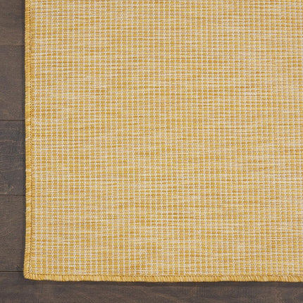 Nourison Positano Tapis d'intérieur/extérieur jaune 66 cm x 244 cm, facile à nettoyer, ne perd pas ses poils, chambre, salon, salle à manger, jardin, terrasse, patio (60x240)