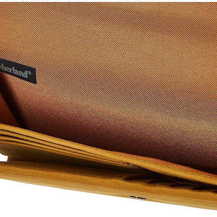 Timberland Women Leather RFID Flap Wallet Clutch Organizer, Wheat (Nubuck), One Size