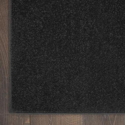 Tapis Nourison Essentials uni contemporain noir 7' x 10', 7' x 10'