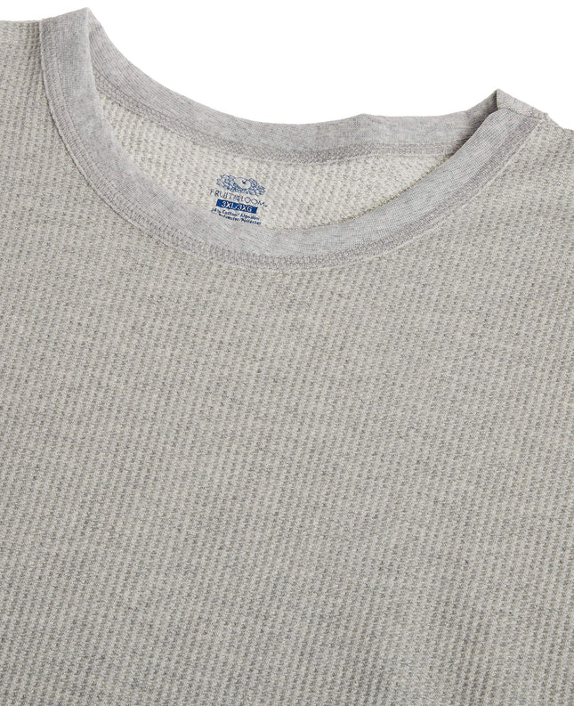 Fruit of the Loom Camiseta térmica de manga larga para hombre Classic Midweight Waffle Thermal Underwear (paquetes de 1 y 2) - Gris - XL