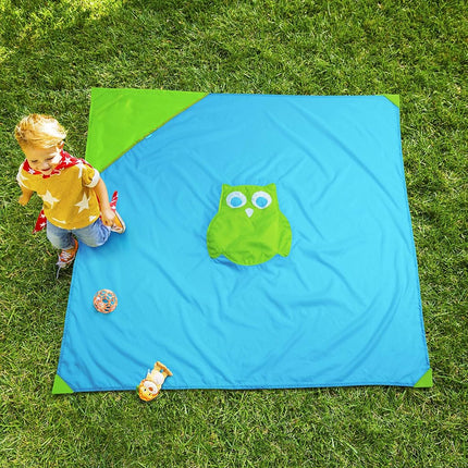 Munchkin Brica Go Play Portable Baby Travel Playmat, 58” x 58”, Blue/Green, 2 Piece Set