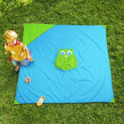 Munchkin Brica Go Play Portable Baby Travel Playmat, 58” x 58”, Blue/Green, 2 Piece Set