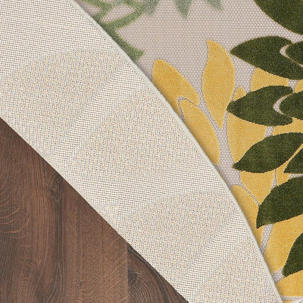 Nourison Aloha Tapis Rond d'Intérieur/Extérieur Vert Multicolore 2,39 m, Facile à Nettoyer, Sans Perte de Poils, Chambre, Salon, Salle à Manger, Jardin, Patio, Terrasse (8 Rond)