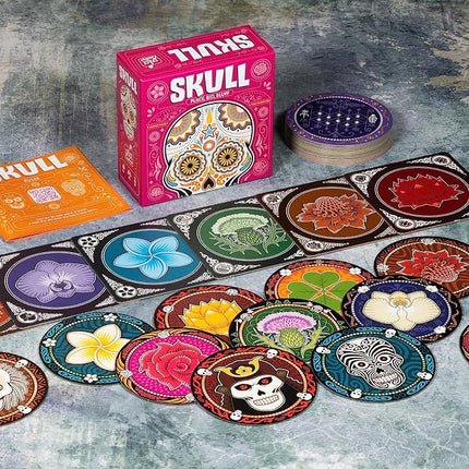 Asmodee | Skull – The Iconic Bluffing Party Game | Simple to Play, High-Tension Bidding Great for Games Nights & Gatherings | Roses or Skulls? Only You Know | 3–6 Players, Ages 10+, 30 Mins