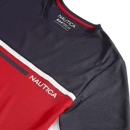 Nautica Men's Navtech Colorblock Tee T-Shirt, Red, S