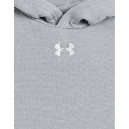 Under Armour Kids Rival Fleece Hoodie (Big Kid), (012) Mod Gray / / White, L