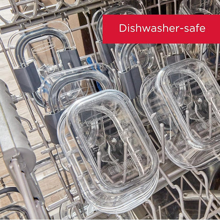 Rubbermaid 2108407 Food Storage Containers, BPA-Free Plastic 9.6 Cup, 2-Pack Clear