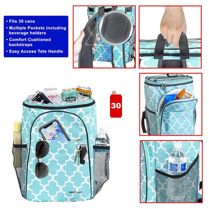 dbest Products Ultra Compact Cooler Smart Cart, Black Insulated Collapsible Rolling Tailgate BBQ Beach Summer