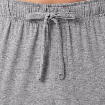 Ensemble de pyjama Fruit of the Loom pour homme, haut à manches courtes col en V et pantalon, tissu extensible 360, gris chiné, M