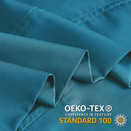 BEDELITE Cooling Pillow Cases Queen 2Pcs, Rayon Made from Bamboo, Teal